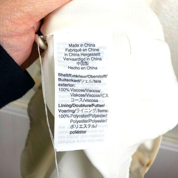 Madewell NWT Spring/Summer Floral Print Cream Short Dress Size 08 - Picture 12 of 12